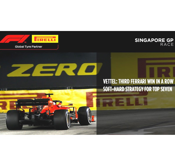 Vettel retrouve la victoire à Singapour, doublé Ferrari
