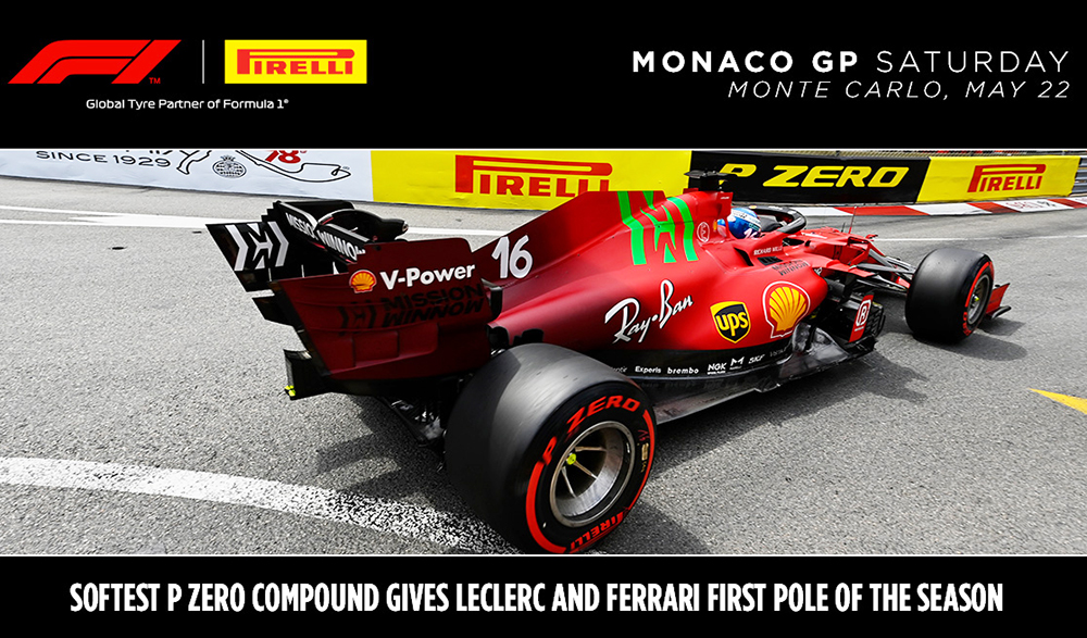 Leclerc percute le rail mais signe la pole à Monaco