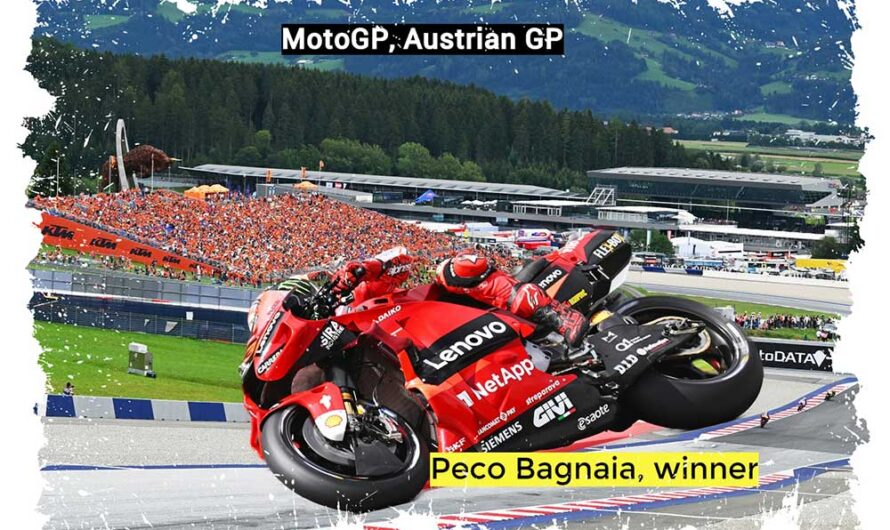 MotoGP : démonstration de Bagnaia qui s’impose en Autriche, Quartararo extraordinaire deuxième place