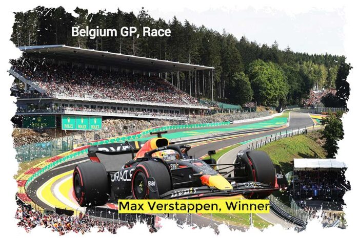 Doublé Red Bull, en Belgique, victoire facile de Verstappen parti 14e