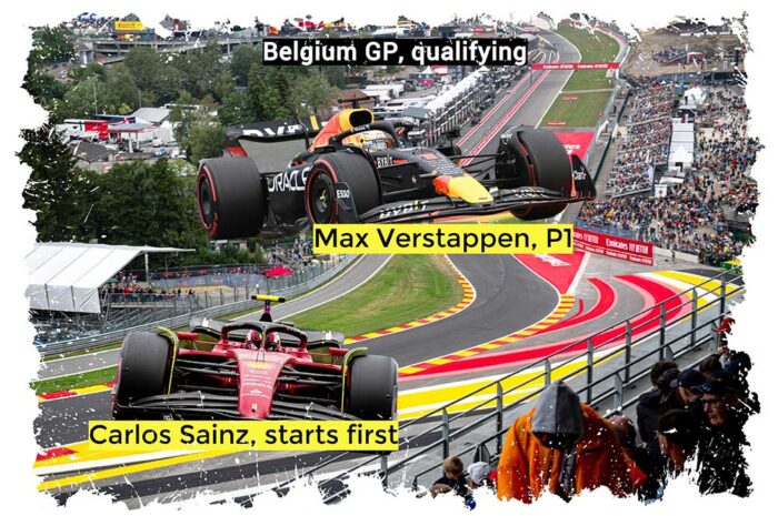 Verstappen signe la pole mais Sainz partira en tête après les pénalités sur la grille du GP de Belgique