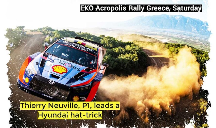 WRC : Thierry Neuville emmène un triplé Hyundai en Grèce, samedi