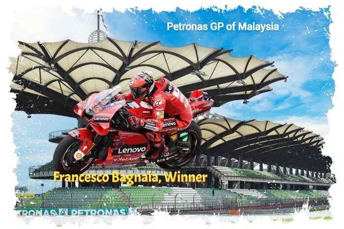 MotoGP : Sepang, victoire pour Bagnaia, à 2 petits points du titre
