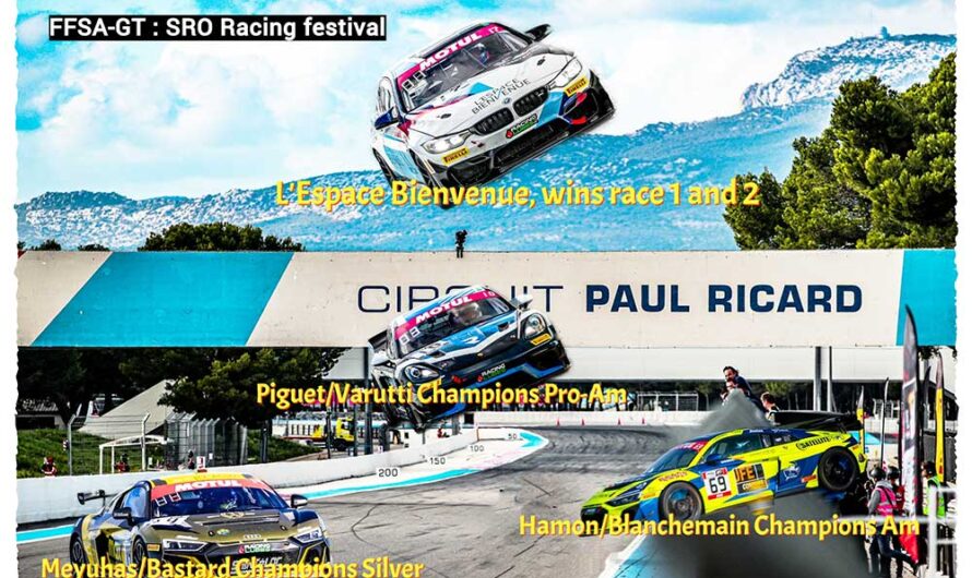 FFSA-GT, SRO Racing Festival : L’Espace Bienvenue s’impose dans les 2 courses, Piguet/Varutti Champions de France