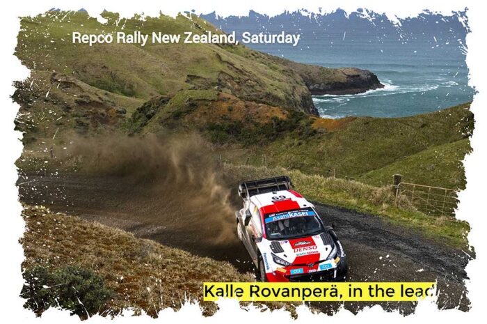 WRC : Rovanperä aux commandes du Rallye de Nouvelle Zélande, samedi, fait un pas vers le titre (video)