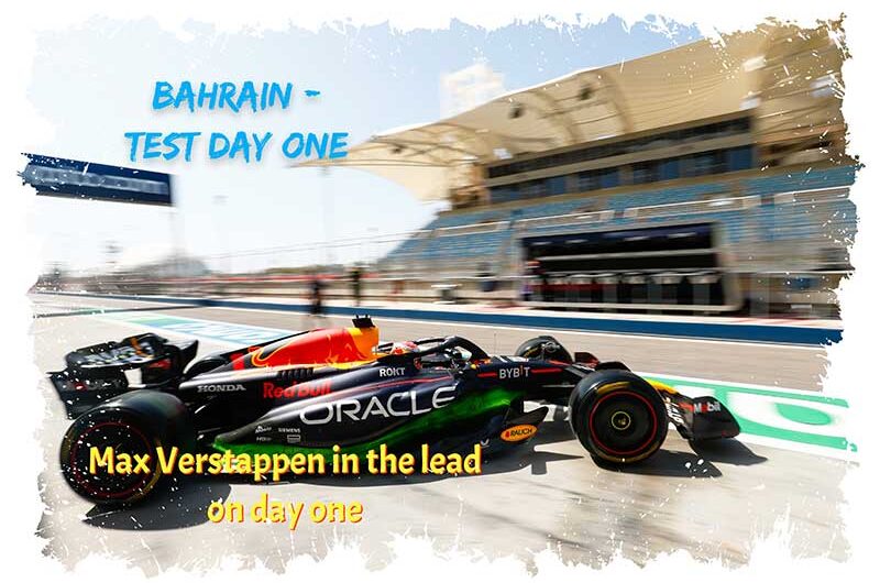 Verstappen devance Alonso lors de la première journée d’essais de pré-saison 2023 à Bahreïn.
