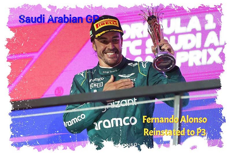 Le podium de Fernando Alonso au Grand Prix d’Arabie Saoudite, rétabli