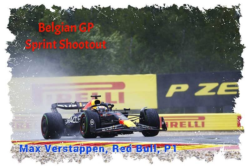 Verstappen décroche la pole dans le Sprint Shootout sur sol sec et mouillé à 0.011s de Piastri à Spa.