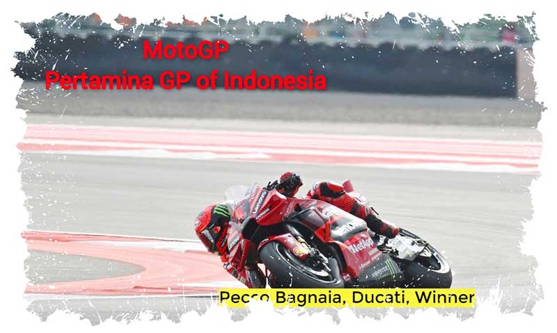 MotoGP, victoire sensationnelle de Bagnaia, Martín à terre en Indonésie