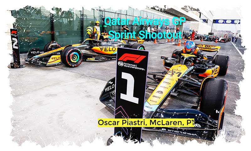 Piastri bat Norris et Verstappen pour la pole lors du Sprint Shootout au Qatar