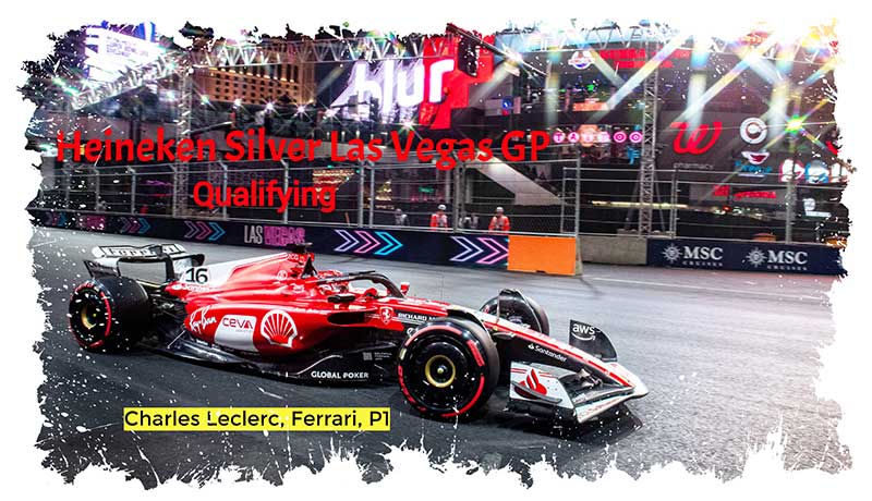 Charles Leclerc signe la pole position du GP de Las Vegas devant Sainz et Verstappen