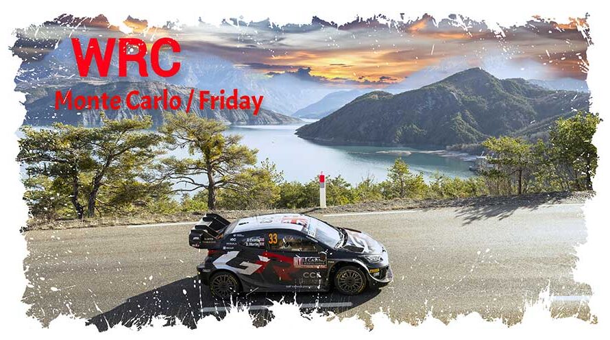 WRC, vendredi, Evans toujours en tête, Ogier à l’affût au Monte-Carlo