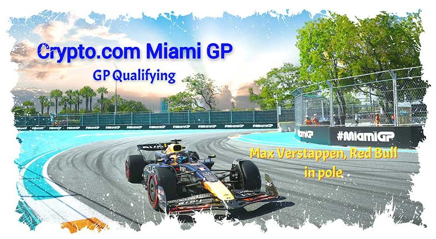 Max Verstappen en pole position au Grand Prix de Miami devant Leclerc et Sainz