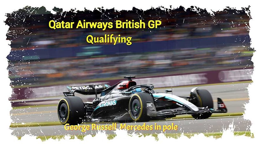 George Russell décroche la pole position à Silverstone devant Hamilton et Norris complète le trio de tête britannique