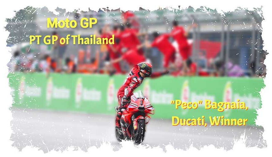 Moto GP, « Peco » Bagnaia vainqueur sur le mouillé en Thaïlande n’a pas dit son dernier mot pour le Championnat