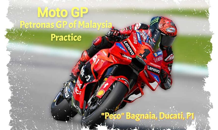 Moto GP, « Peco » Bagnaia prend les devants en Practice à Sepang